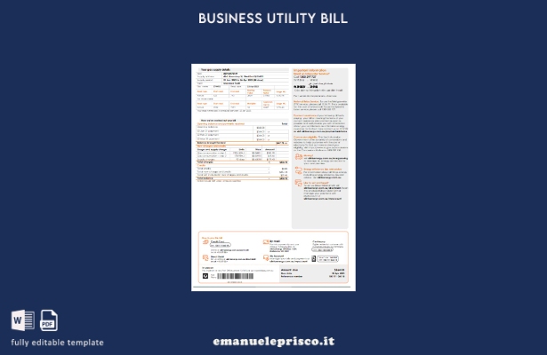 stile verificato Fattura aziendale di Alinta Energy Gas, modello di pagina 1